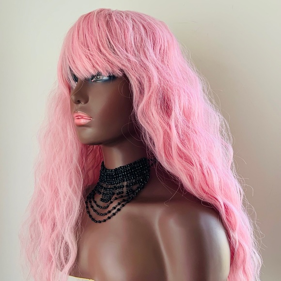 Pretty in Pink “Put On & Go” Synthetic Wig with Bangs for Cosplay/Anime/Gaming… - Picture 8 of 13